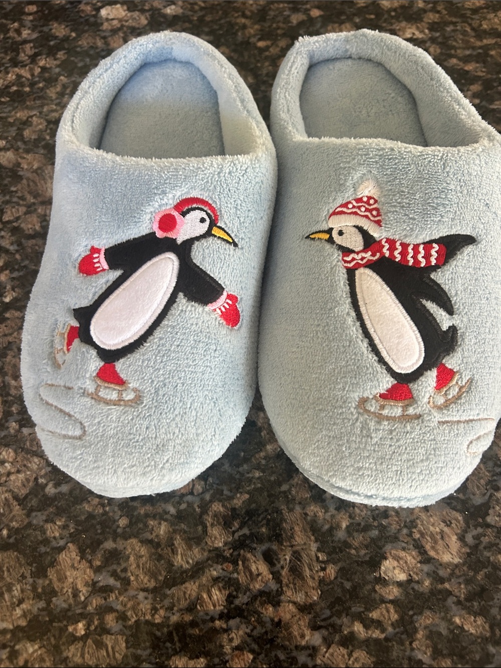 Original Penguin Light Blue Penguin Slip-On Slippers for Kids